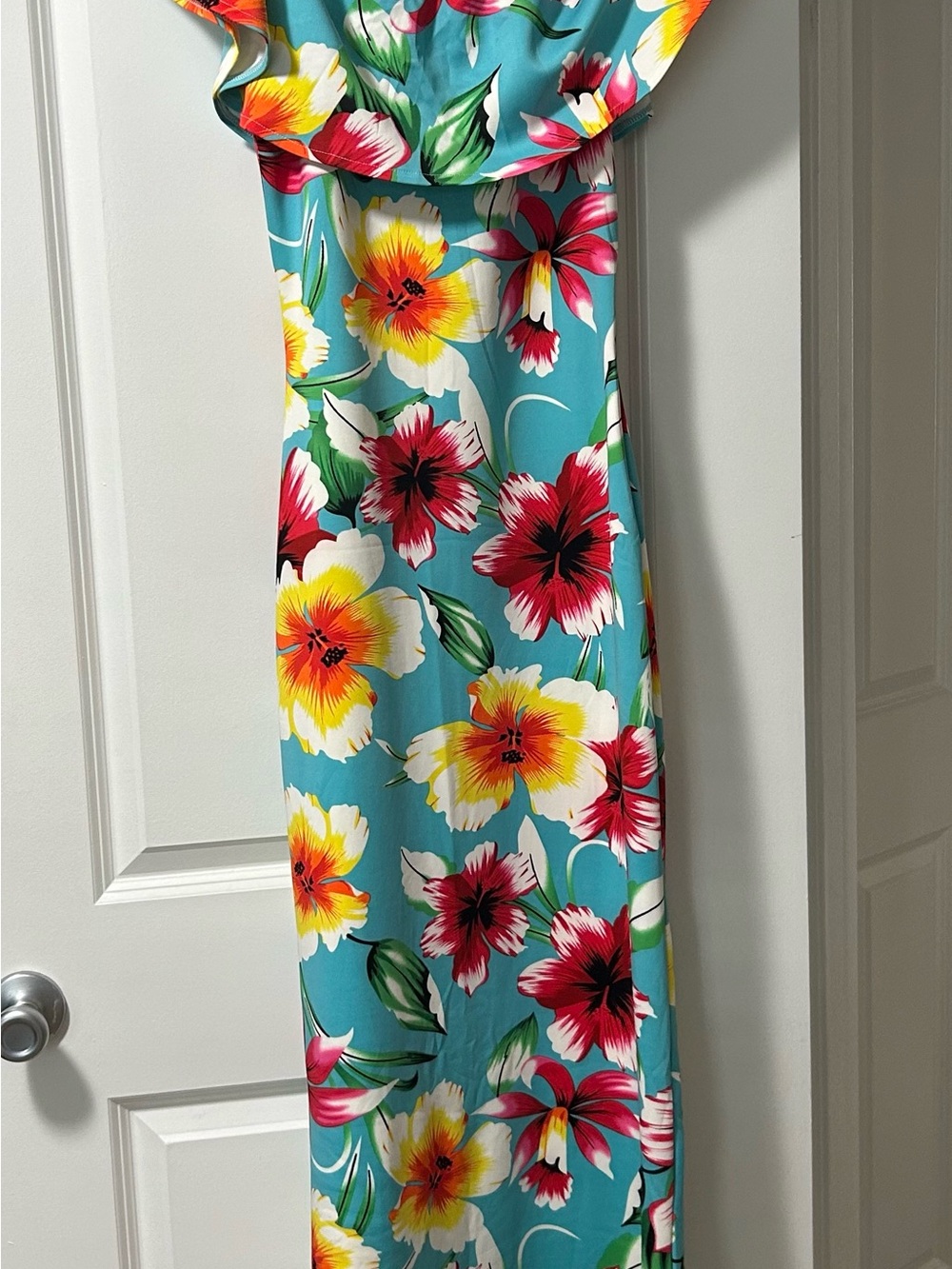 Floral Turquoise Maxi Dress